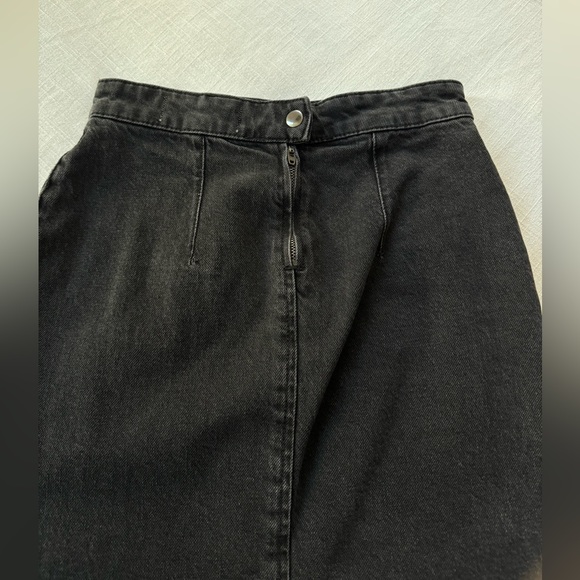 Free People Mini Black Denim Skirt - Picture 3 of 3